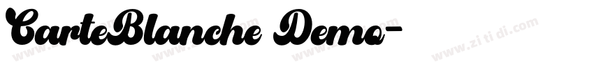 CarteBlanche Demo字体转换